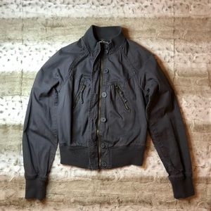 Papaya Junior Grey Cotton Mini Bomber Jacket L
